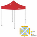 5' x 5' Red Rigid Pop-Up Tent Kit, Full-Color, Dynamic Adhesion (3 Locations)